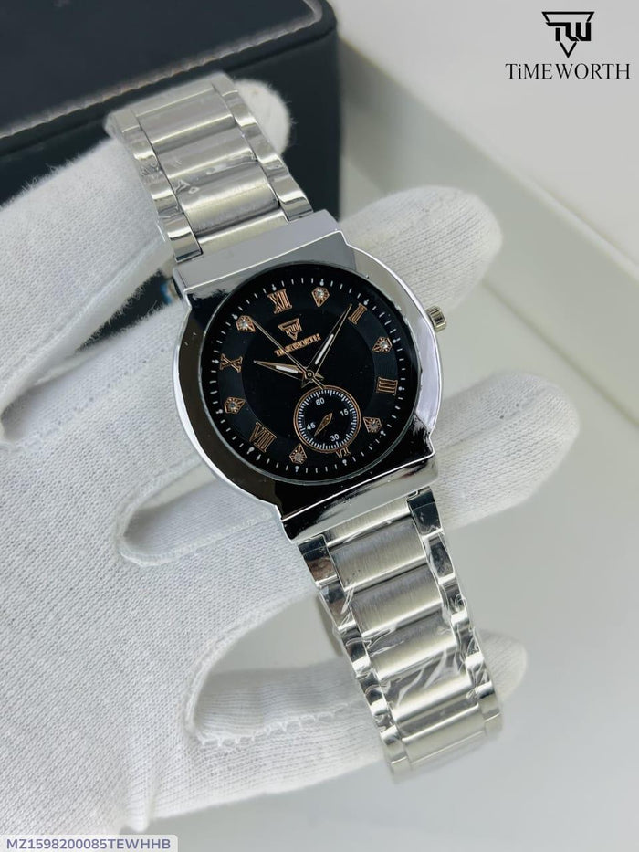 Men's Quartz Chain Strap Watch - Water Resistant - 1 Pc